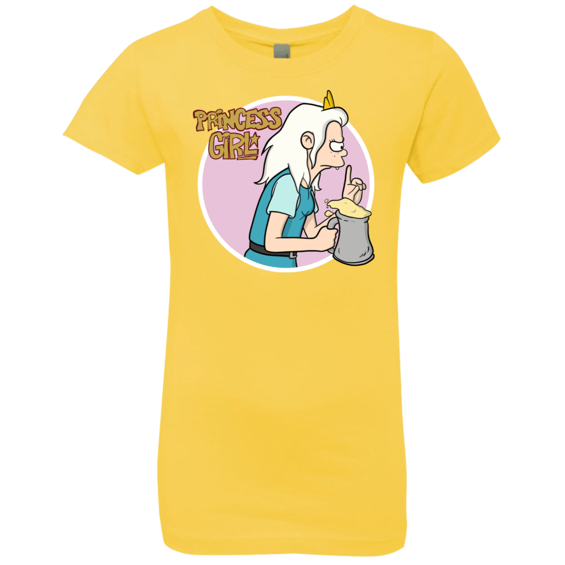 T-Shirts Vibrant Yellow / YXS Princess Girl Girls Premium T-Shirt