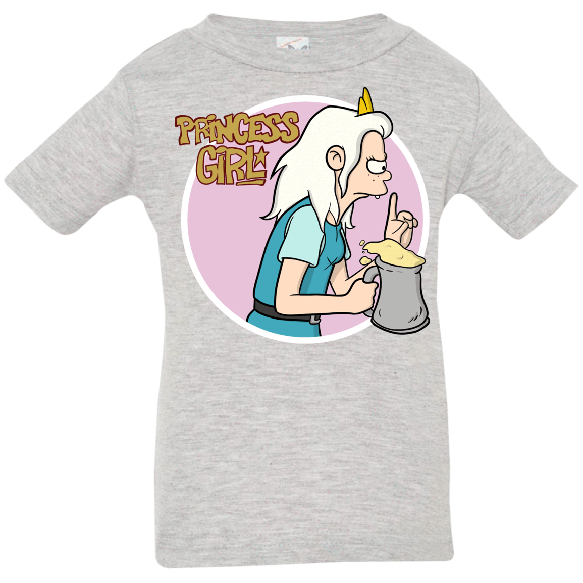 T-Shirts Heather Grey / 6 Months Princess Girl Infant Premium T-Shirt