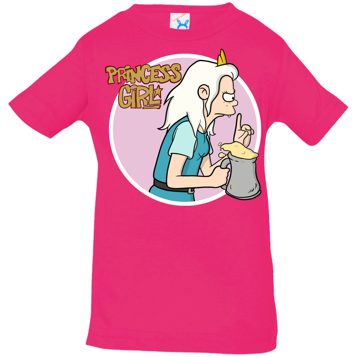 T-Shirts Hot Pink / 6 Months Princess Girl Infant Premium T-Shirt