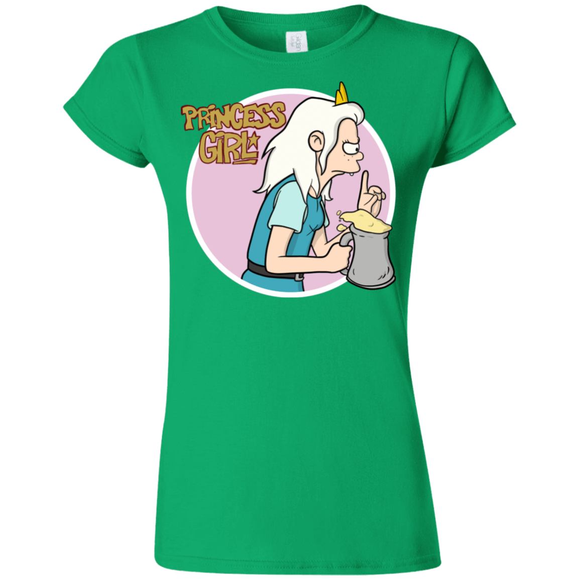 T-Shirts Irish Green / S Princess Girl Junior Slimmer-Fit T-Shirt