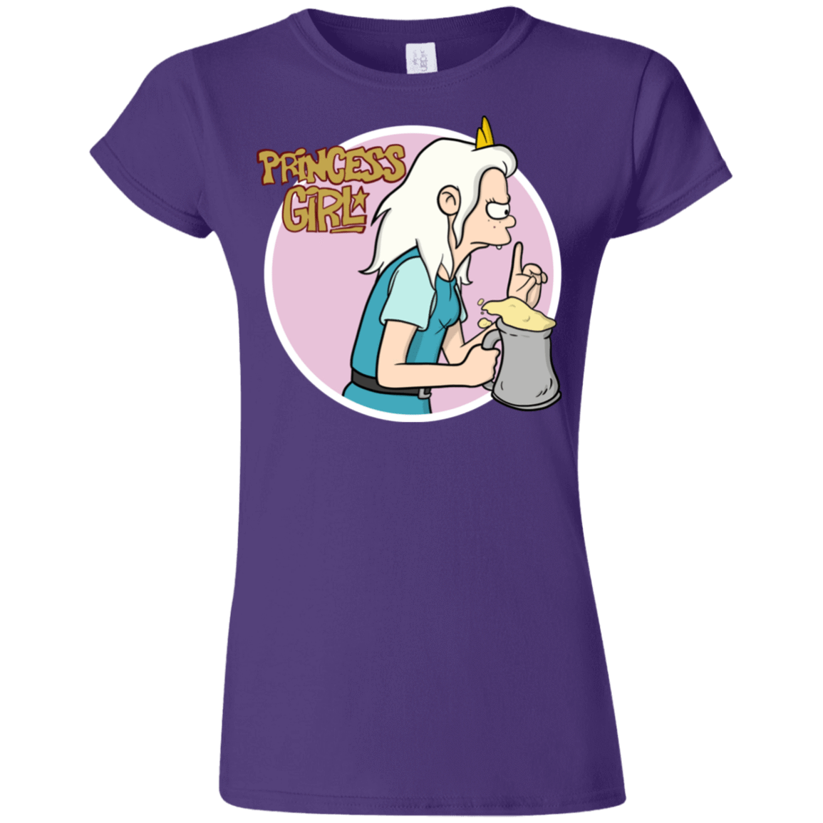 T-Shirts Purple / S Princess Girl Junior Slimmer-Fit T-Shirt