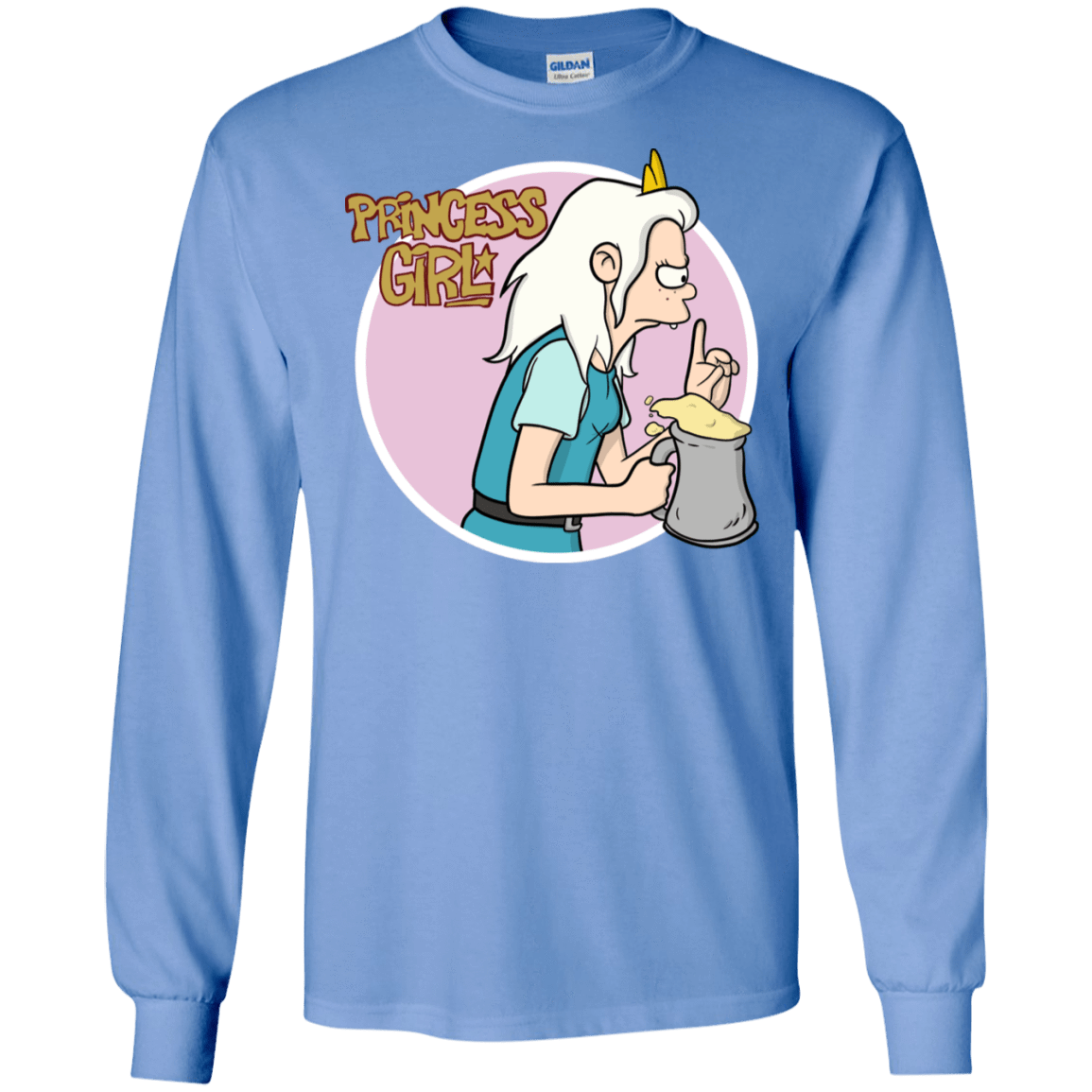 T-Shirts Carolina Blue / S Princess Girl Men's Long Sleeve T-Shirt