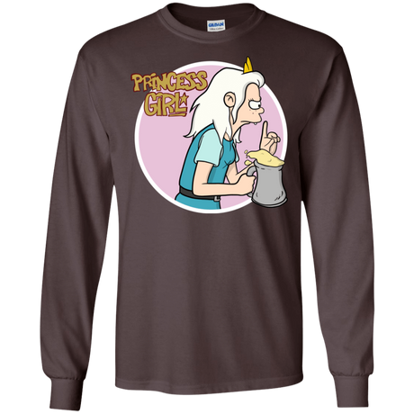 T-Shirts Dark Chocolate / S Princess Girl Men's Long Sleeve T-Shirt