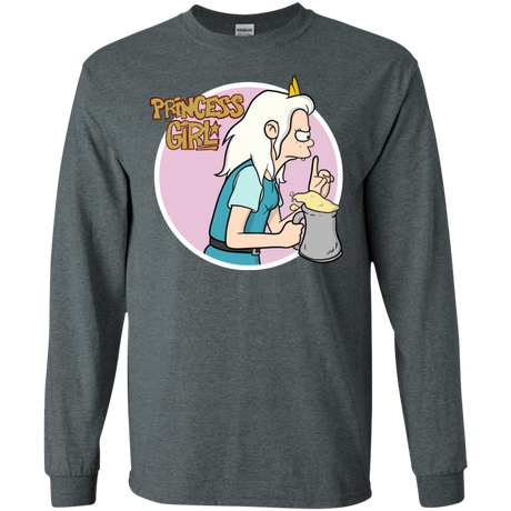 T-Shirts Dark Heather / S Princess Girl Men's Long Sleeve T-Shirt