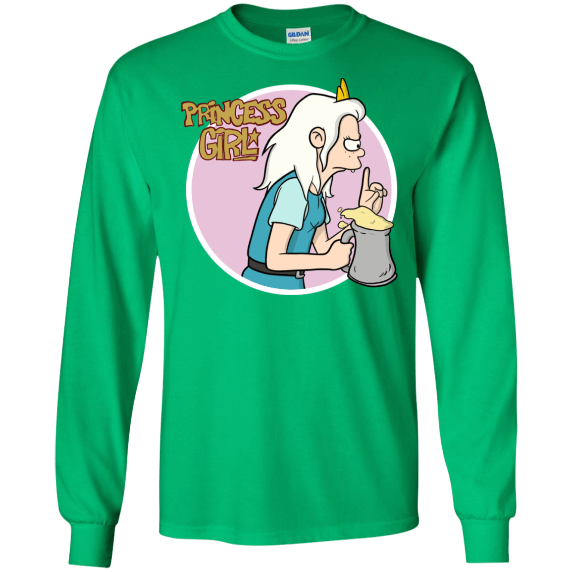 T-Shirts Irish Green / S Princess Girl Men's Long Sleeve T-Shirt