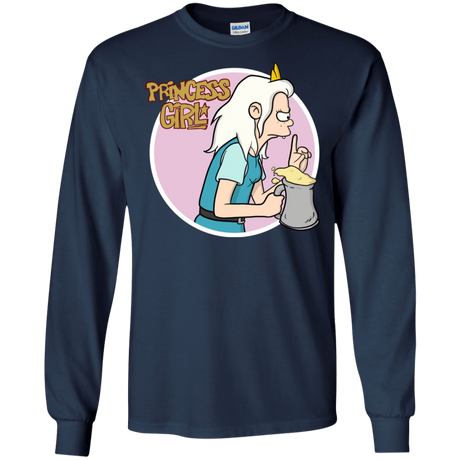 T-Shirts Navy / S Princess Girl Men's Long Sleeve T-Shirt