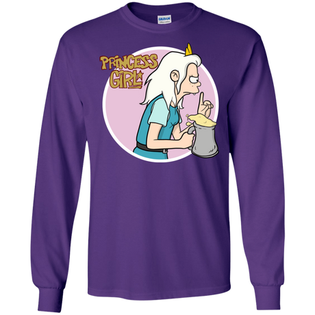 T-Shirts Purple / S Princess Girl Men's Long Sleeve T-Shirt