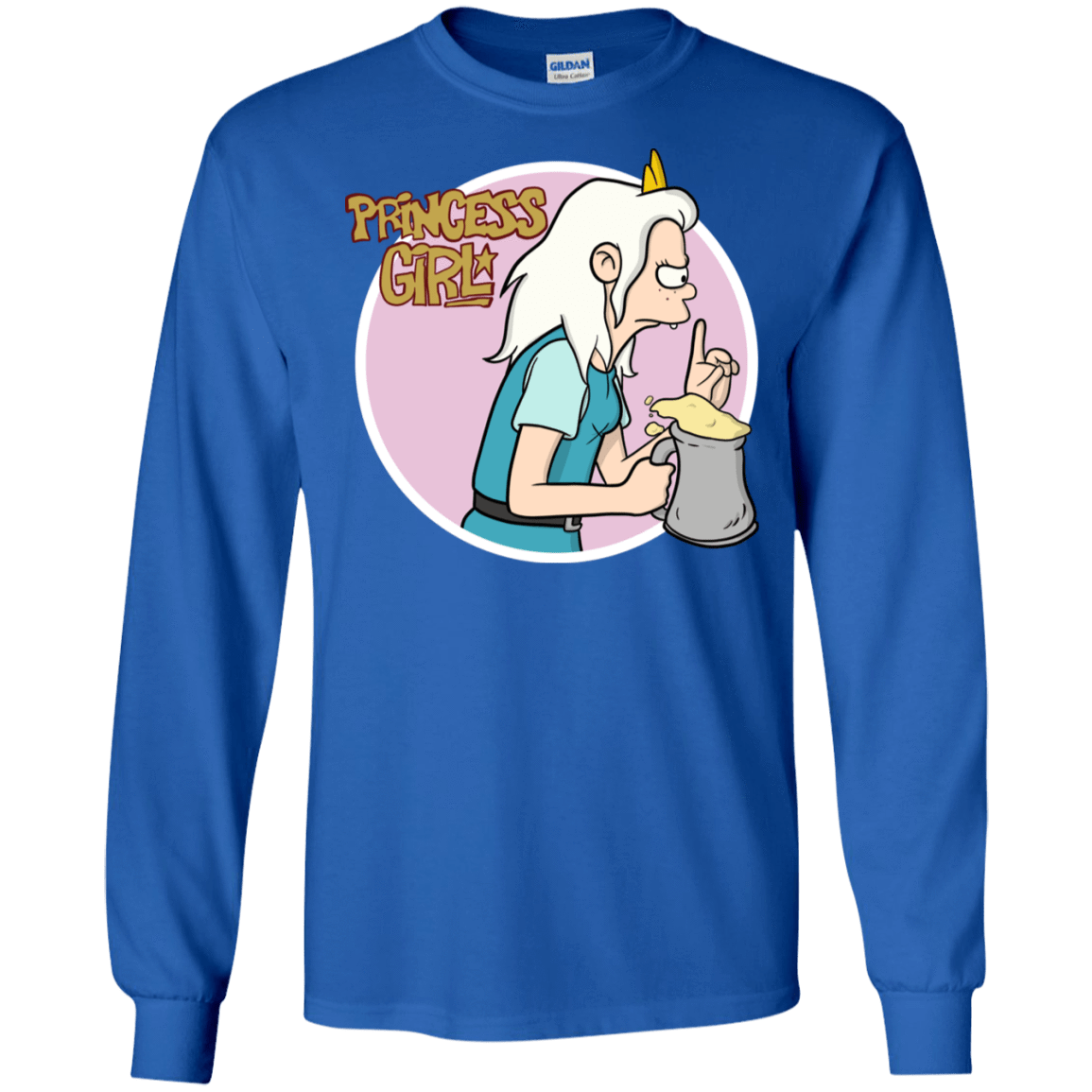 T-Shirts Royal / S Princess Girl Men's Long Sleeve T-Shirt