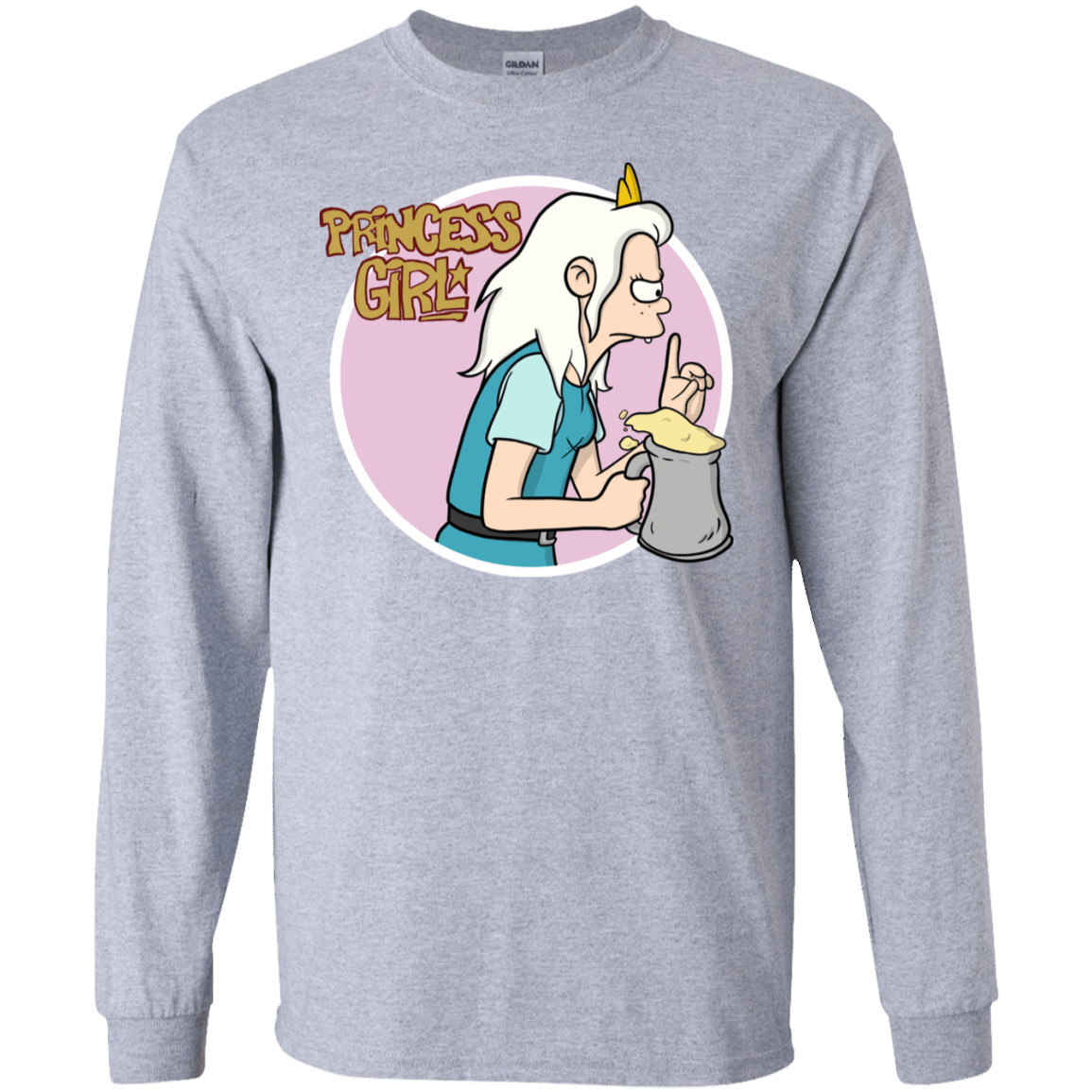 T-Shirts Sport Grey / S Princess Girl Men's Long Sleeve T-Shirt