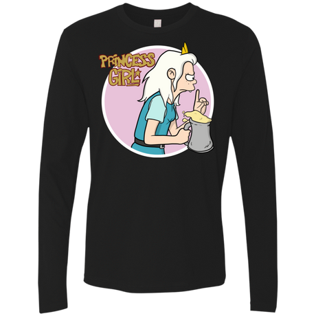 T-Shirts Black / S Princess Girl Men's Premium Long Sleeve