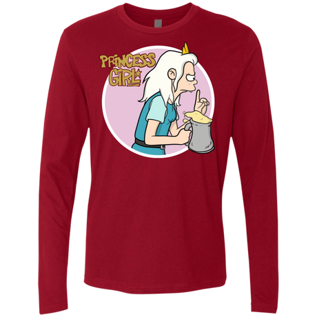 T-Shirts Cardinal / S Princess Girl Men's Premium Long Sleeve