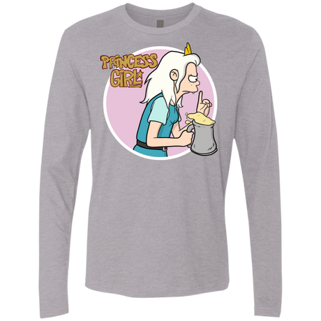 T-Shirts Heather Grey / S Princess Girl Men's Premium Long Sleeve