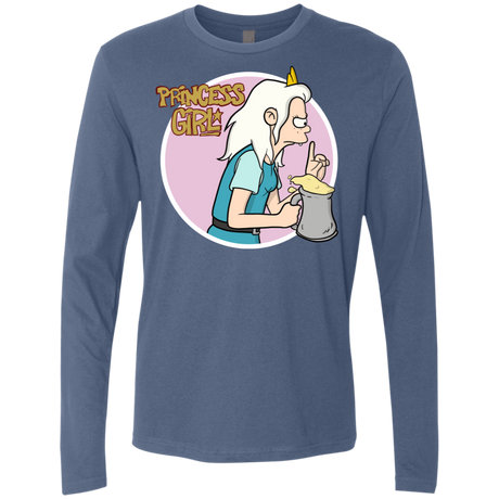T-Shirts Indigo / S Princess Girl Men's Premium Long Sleeve