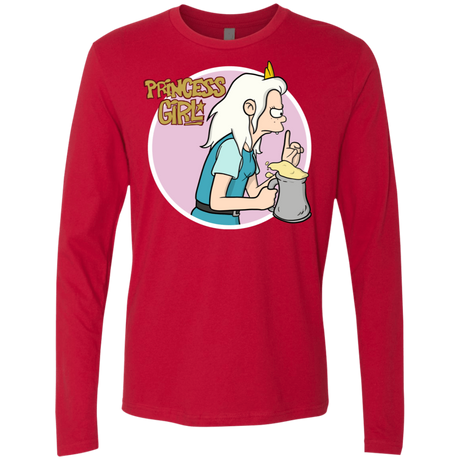 T-Shirts Red / S Princess Girl Men's Premium Long Sleeve