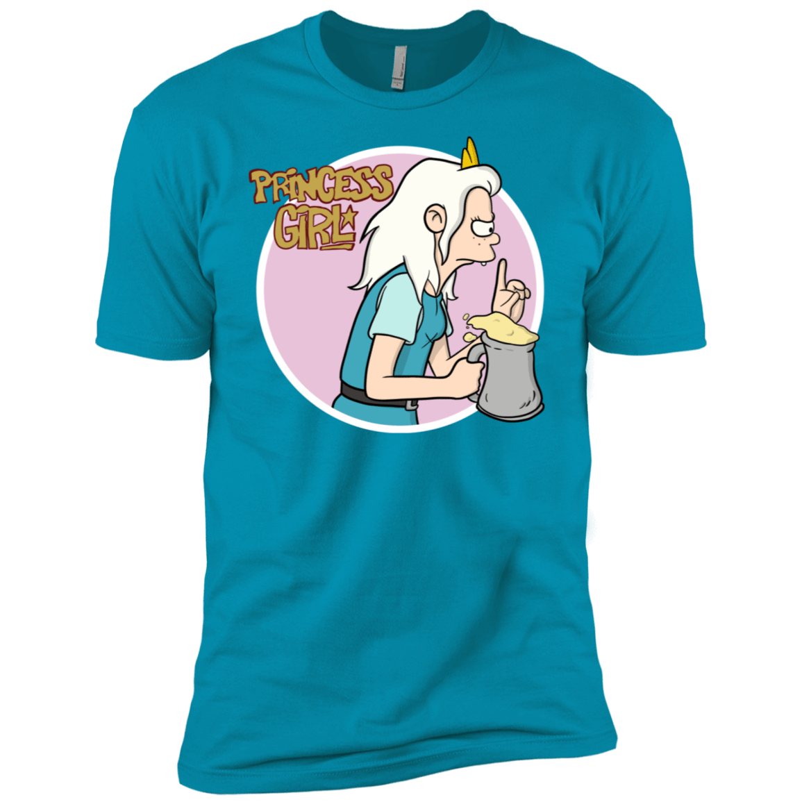 T-Shirts Turquoise / X-Small Princess Girl Men's Premium T-Shirt