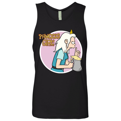 T-Shirts Black / S Princess Girl Men's Premium Tank Top