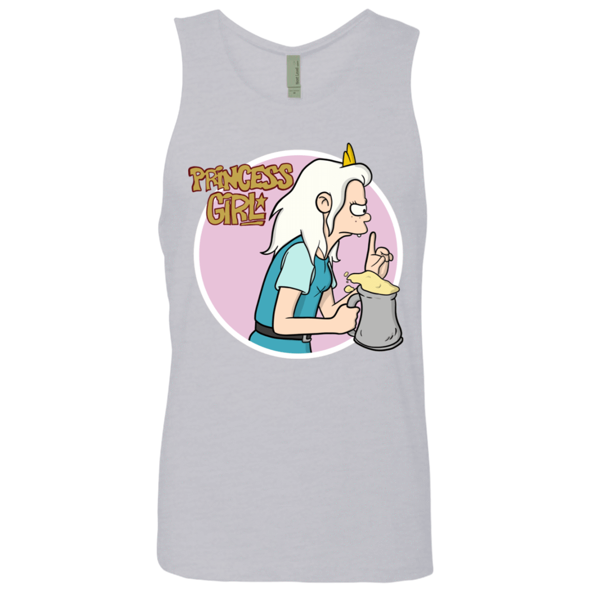 T-Shirts Heather Grey / S Princess Girl Men's Premium Tank Top