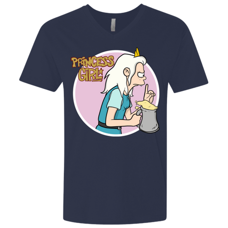 T-Shirts Midnight Navy / X-Small Princess Girl Men's Premium V-Neck