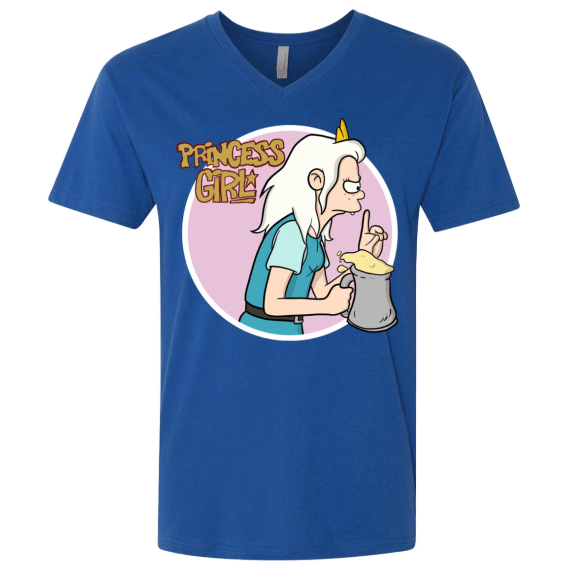 T-Shirts Royal / X-Small Princess Girl Men's Premium V-Neck