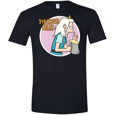T-Shirts Black / X-Small Princess Girl Men's Semi-Fitted Softstyle