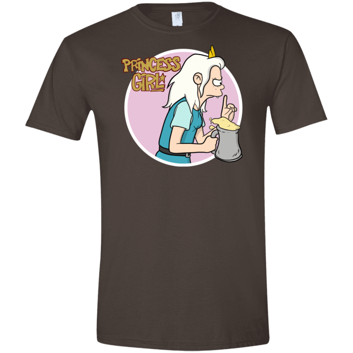 T-Shirts Dark Chocolate / S Princess Girl Men's Semi-Fitted Softstyle