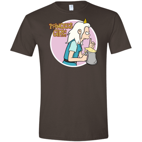T-Shirts Dark Chocolate / S Princess Girl Men's Semi-Fitted Softstyle