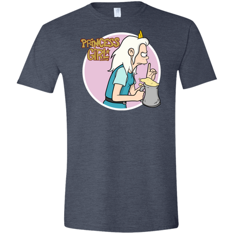 T-Shirts Heather Navy / S Princess Girl Men's Semi-Fitted Softstyle