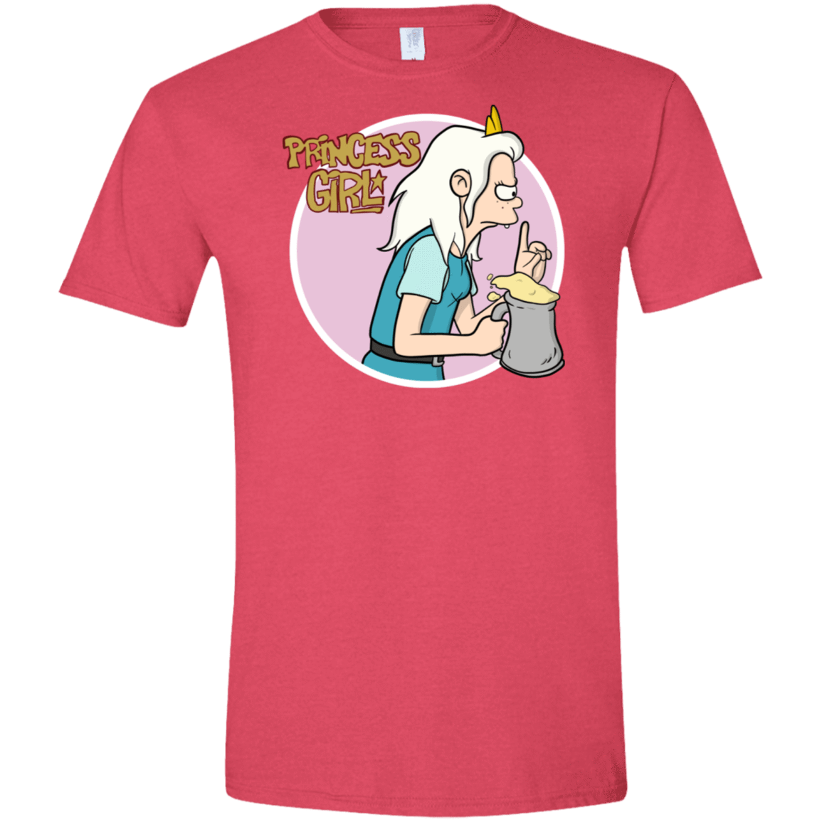 T-Shirts Heather Red / S Princess Girl Men's Semi-Fitted Softstyle