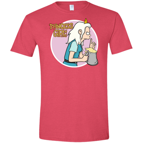 T-Shirts Heather Red / S Princess Girl Men's Semi-Fitted Softstyle