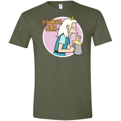 T-Shirts Military Green / S Princess Girl Men's Semi-Fitted Softstyle