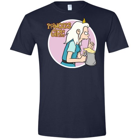 T-Shirts Navy / X-Small Princess Girl Men's Semi-Fitted Softstyle