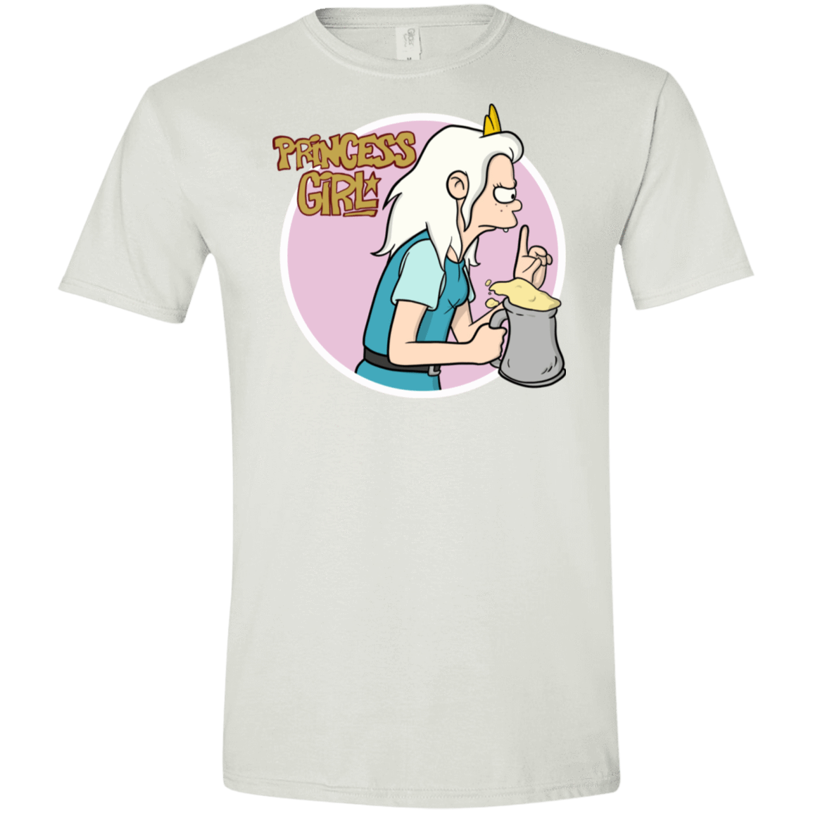 T-Shirts White / X-Small Princess Girl Men's Semi-Fitted Softstyle