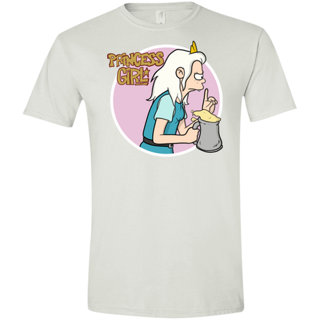 T-Shirts White / X-Small Princess Girl Men's Semi-Fitted Softstyle