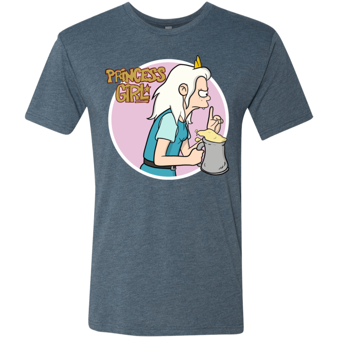 T-Shirts Indigo / S Princess Girl Men's Triblend T-Shirt