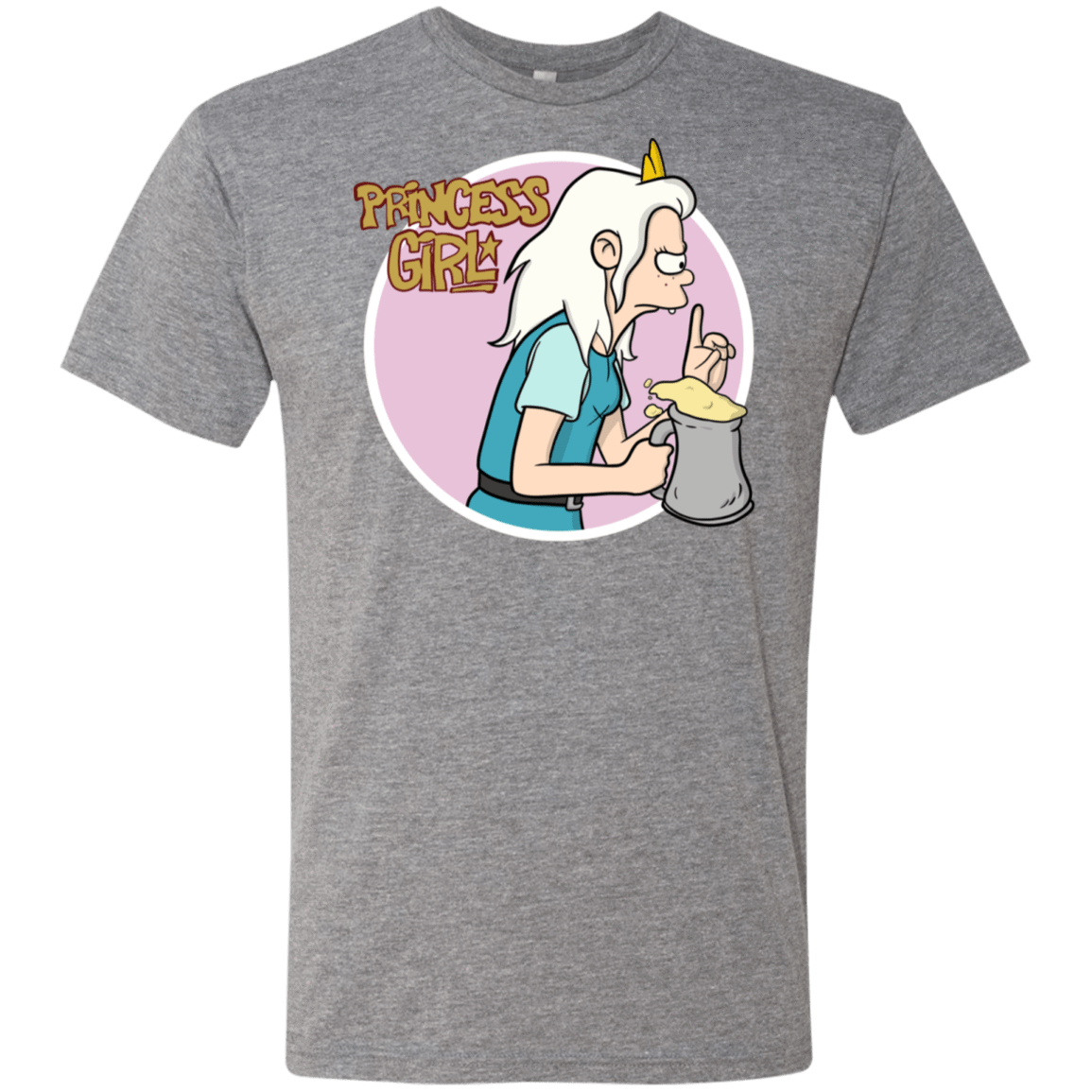 T-Shirts Premium Heather / S Princess Girl Men's Triblend T-Shirt