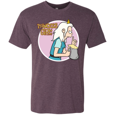 T-Shirts Vintage Purple / S Princess Girl Men's Triblend T-Shirt