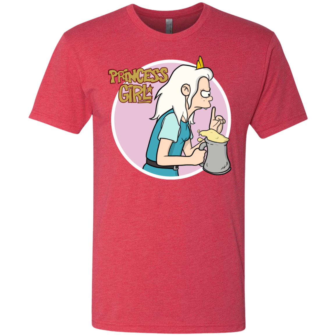 T-Shirts Vintage Red / S Princess Girl Men's Triblend T-Shirt