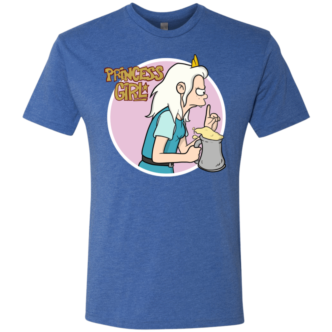 T-Shirts Vintage Royal / S Princess Girl Men's Triblend T-Shirt