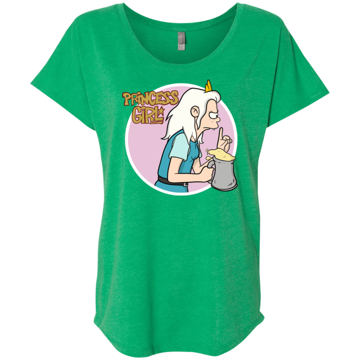 T-Shirts Envy / X-Small Princess Girl Triblend Dolman Sleeve