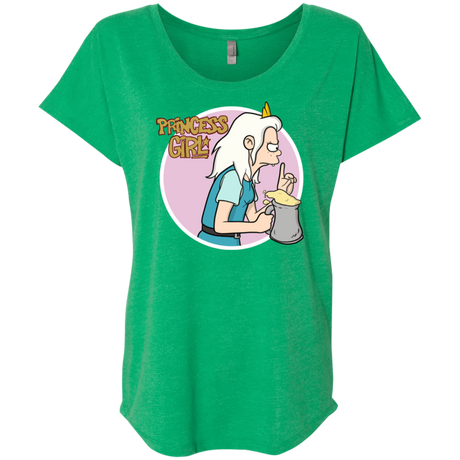 T-Shirts Envy / X-Small Princess Girl Triblend Dolman Sleeve