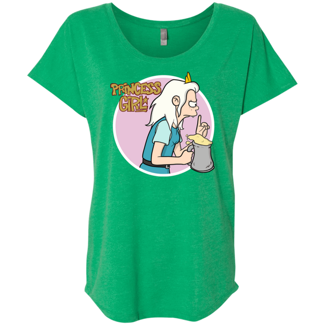 T-Shirts Envy / X-Small Princess Girl Triblend Dolman Sleeve