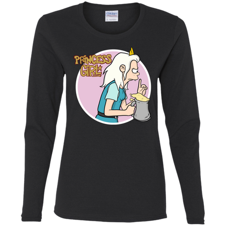 T-Shirts Black / S Princess Girl Women's Long Sleeve T-Shirt