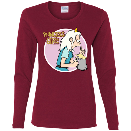 T-Shirts Cardinal / S Princess Girl Women's Long Sleeve T-Shirt