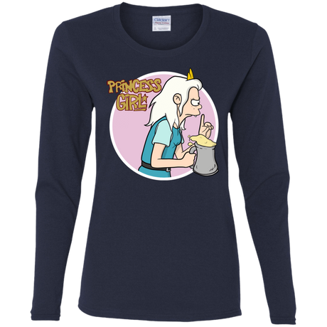 T-Shirts Navy / S Princess Girl Women's Long Sleeve T-Shirt