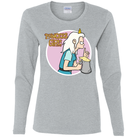 T-Shirts Sport Grey / S Princess Girl Women's Long Sleeve T-Shirt