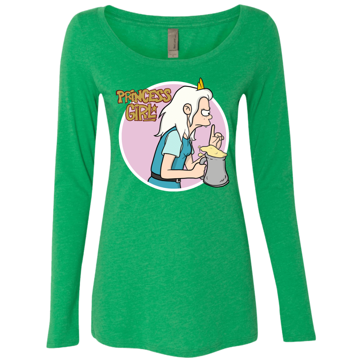 T-Shirts Envy / S Princess Girl Women's Triblend Long Sleeve Shirt