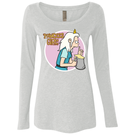 T-Shirts Heather White / S Princess Girl Women's Triblend Long Sleeve Shirt