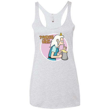 T-Shirts Heather White / X-Small Princess Girl Women's Triblend Racerback Tank