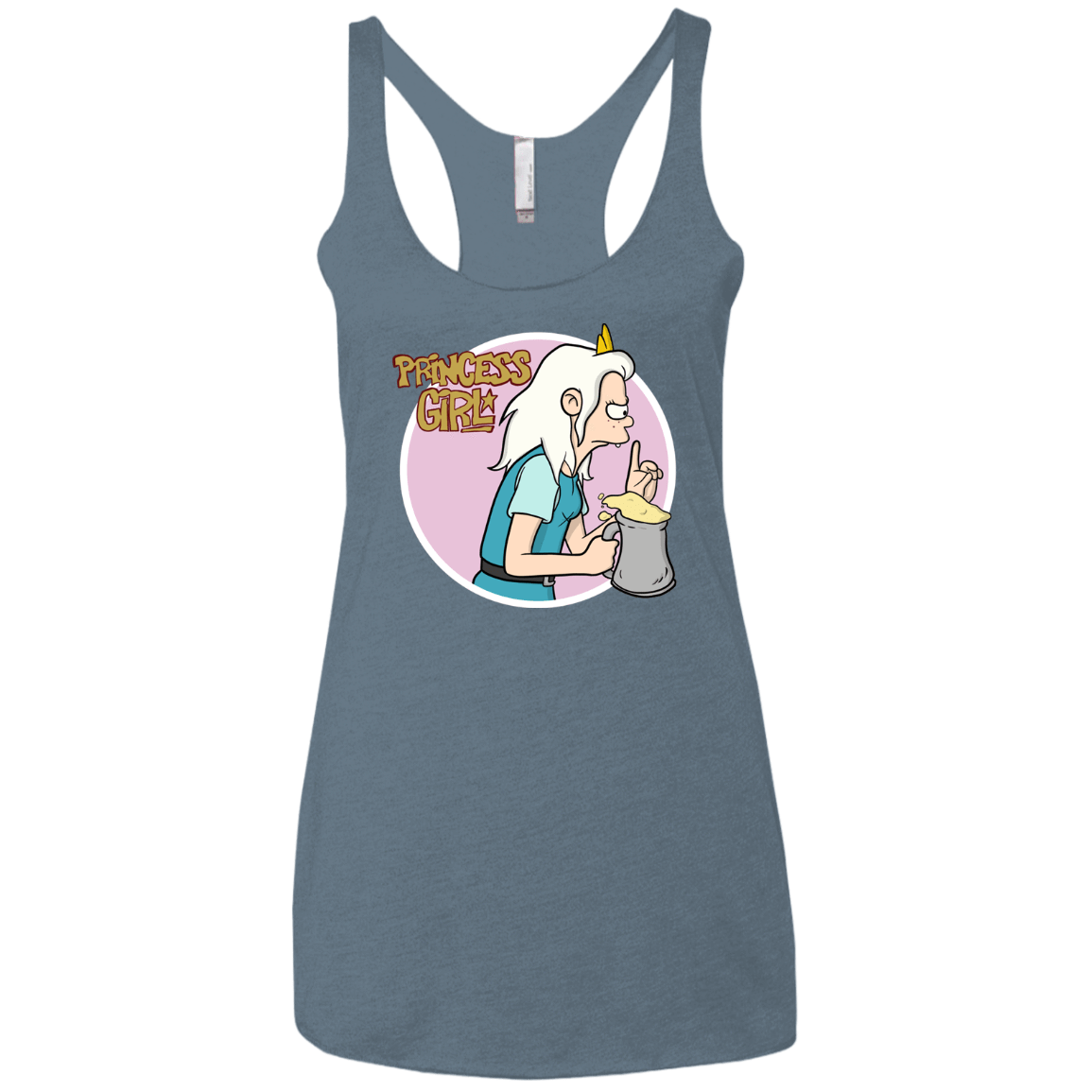 T-Shirts Indigo / X-Small Princess Girl Women's Triblend Racerback Tank