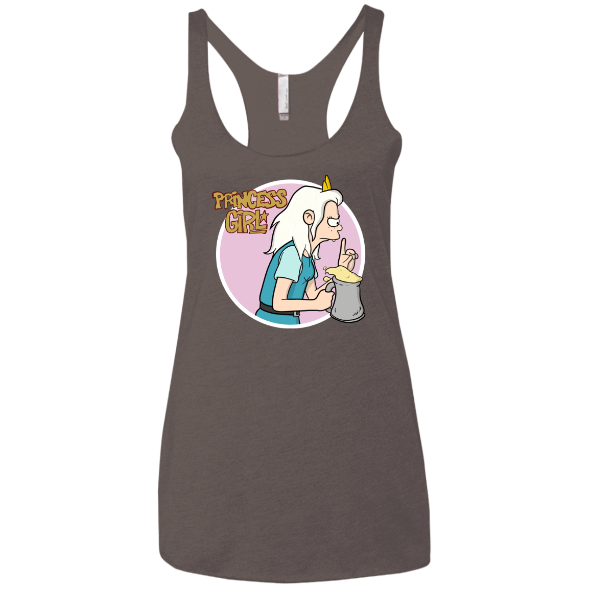 T-Shirts Macchiato / X-Small Princess Girl Women's Triblend Racerback Tank